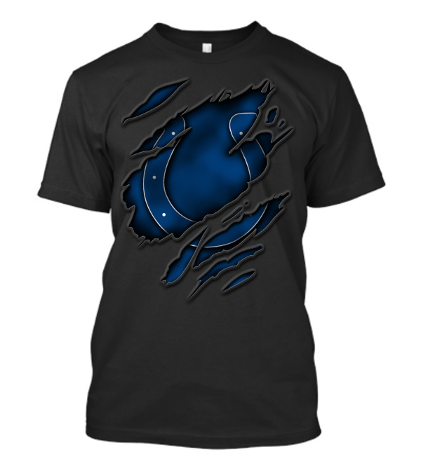 Torn Blue Horseshoe Indianapolis Colts T-Shirt