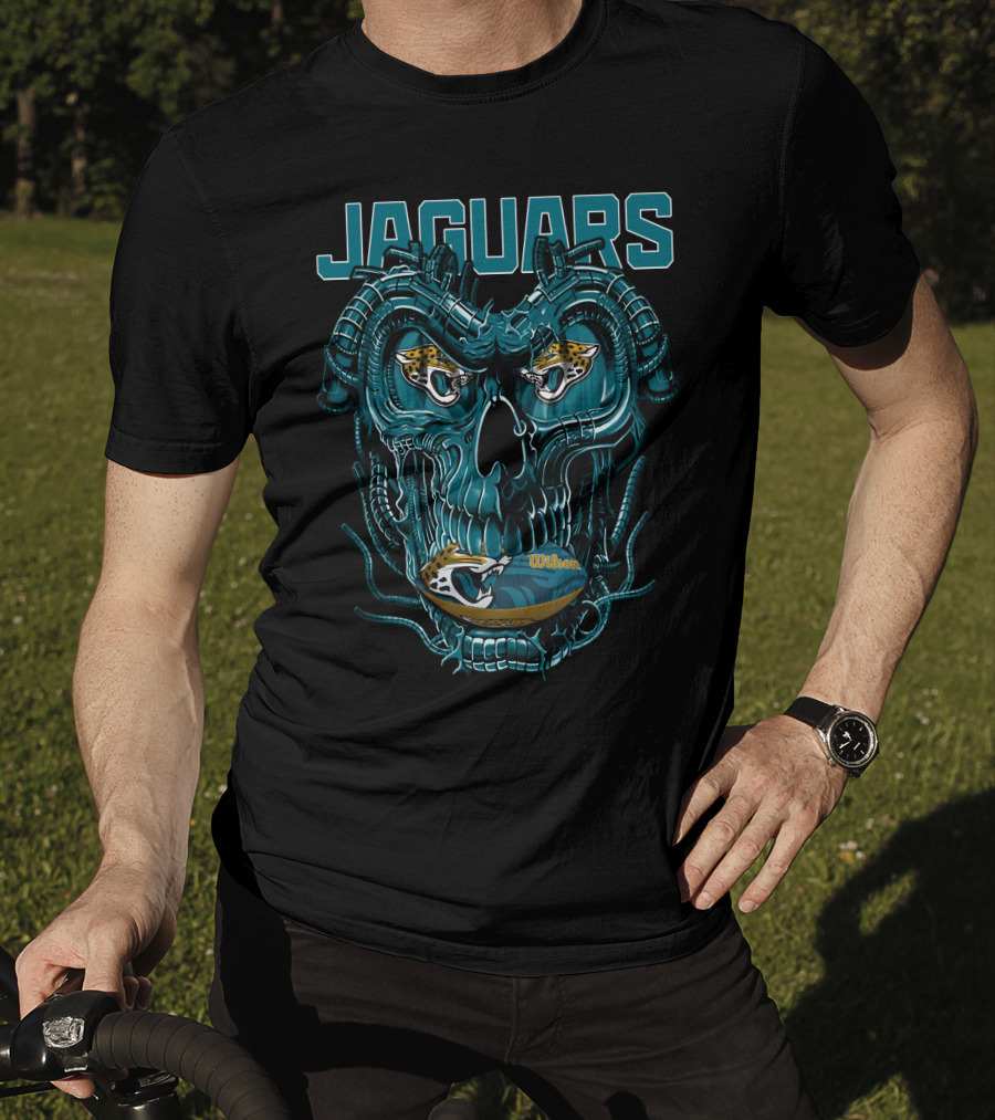 Jaguars Dragonskull Jaguar Heads Football Wilson T-Shirt