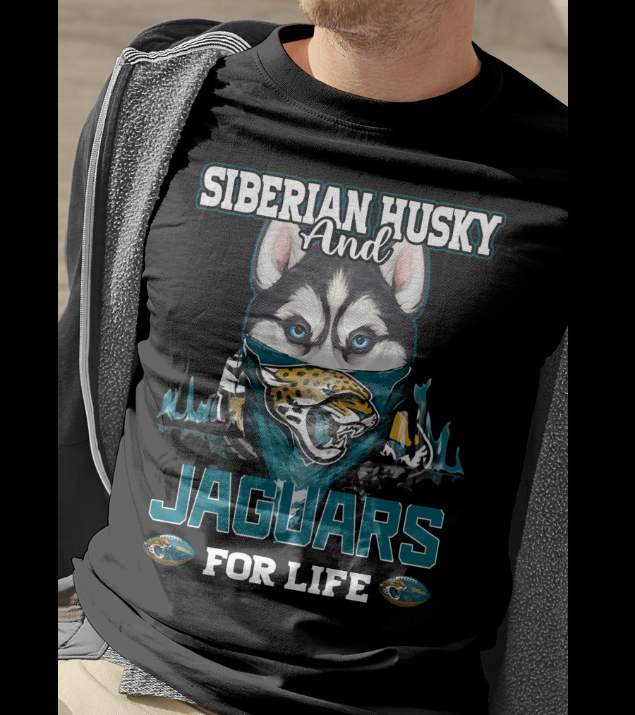 Siberian Husky And Jaguars For Life T-Shirt
