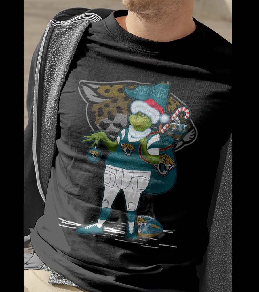 Grinchxmas Jacksonville Jaguars Holiday Football Fan Gear T-Shirt