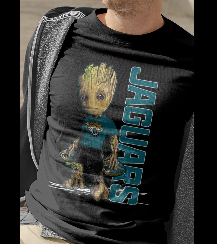 Groot Jacksonville Jaguars Fan Character Football T-Shirt