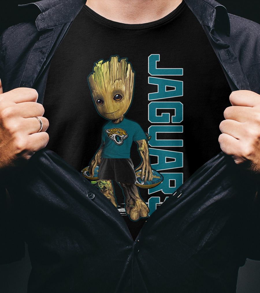 Groot Jacksonville Jaguars Fan Character Football T-Shirt