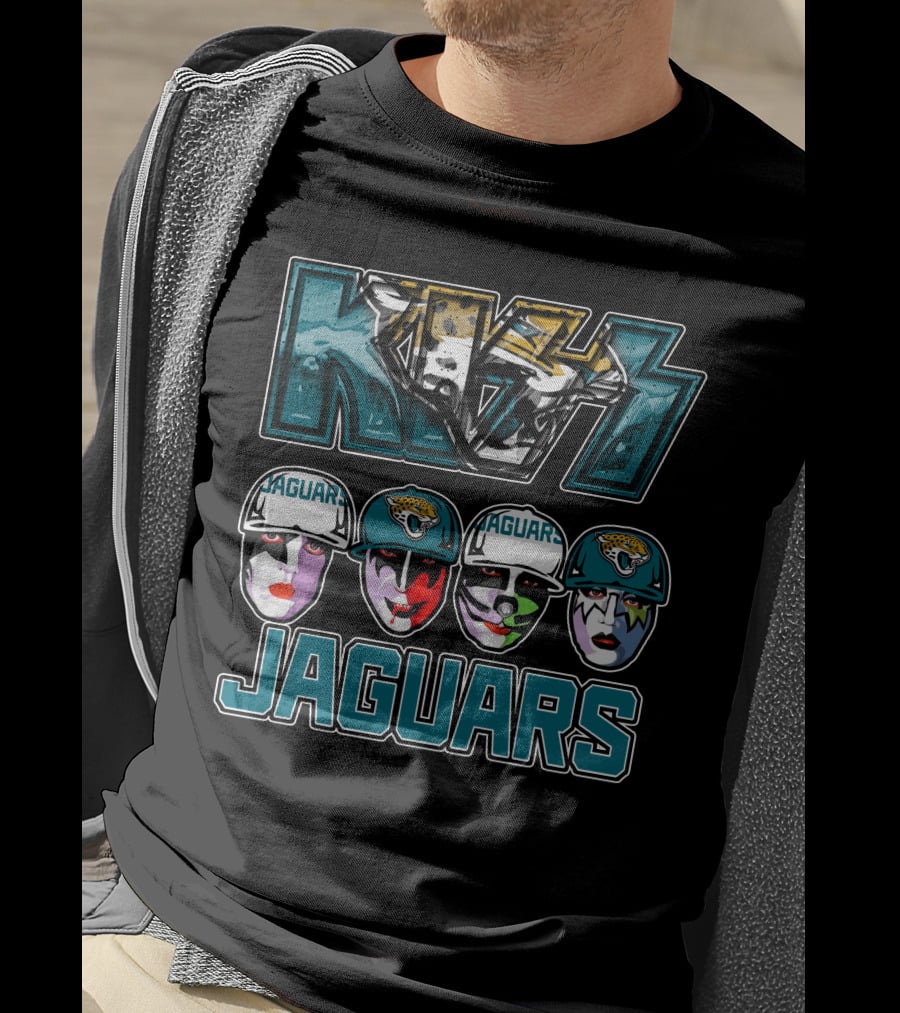 Kiss Jacksonville Jaguars Jaguars Rock Band Faces T-Shirt