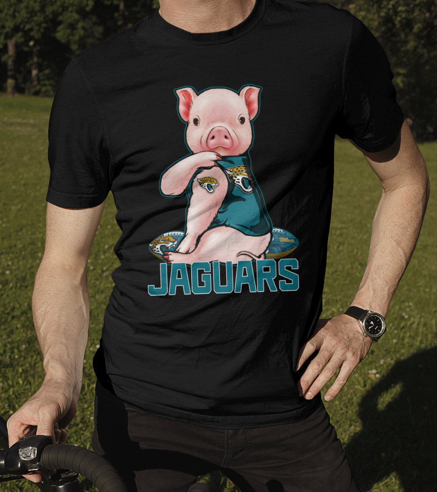 Pig Wearing Jacksonville Jaguars Football Jersey Jaguars T-Shirt