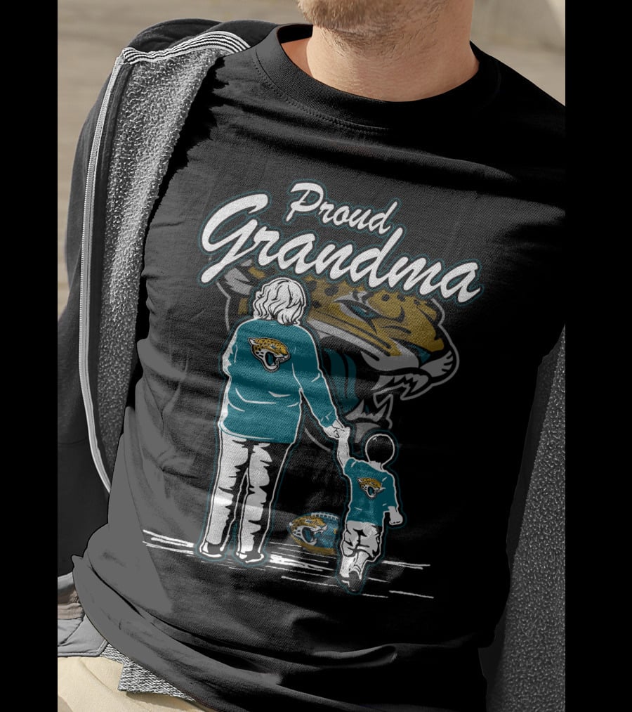 Proud Grandma Jacksonville Jaguars Fan With Grandchild T-Shirt