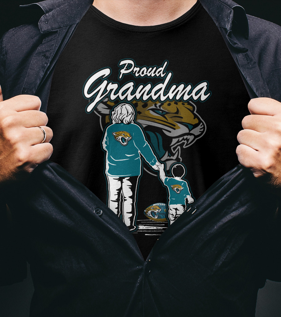 Proud Grandma Jacksonville Jaguars Fan With Grandchild T-Shirt