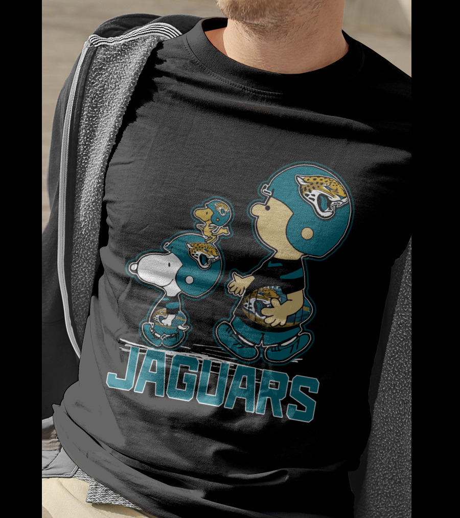 Snpfootball Jaguars Peanuts Characters Jacksonville Jaguars T-Shirt