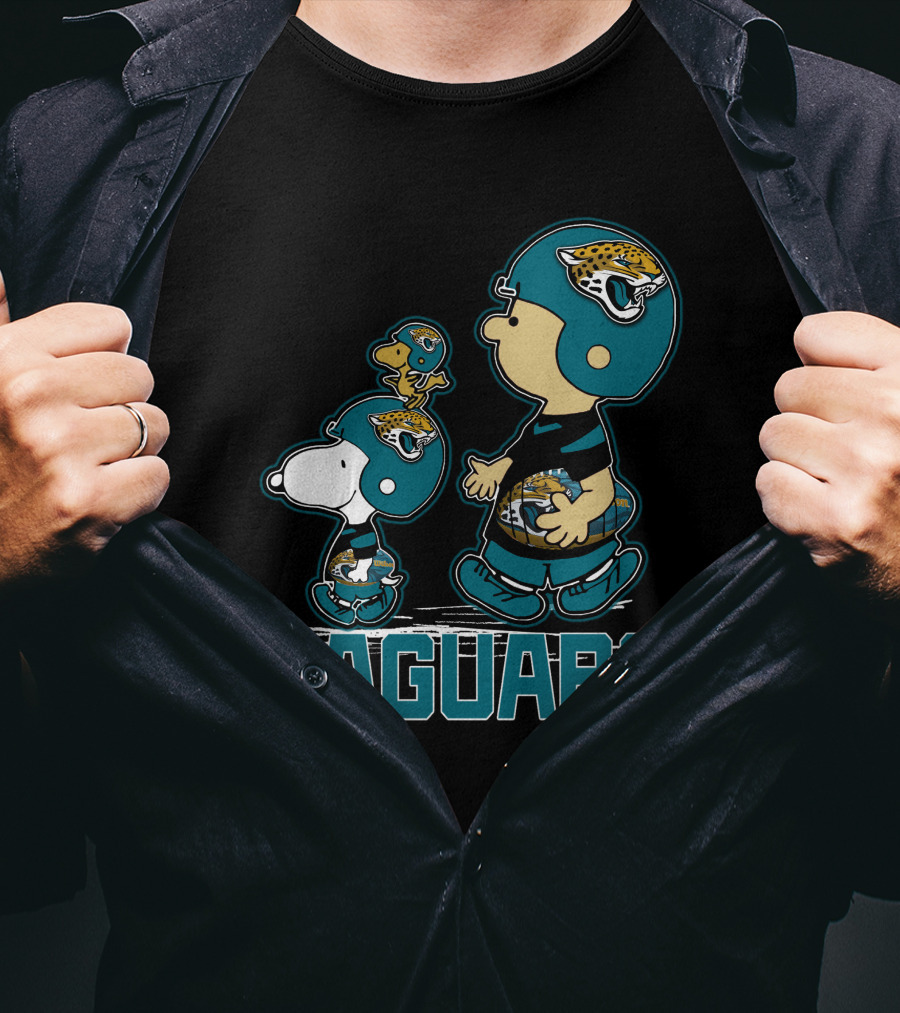 Snpfootball Jaguars Peanuts Characters Jacksonville Jaguars T-Shirt