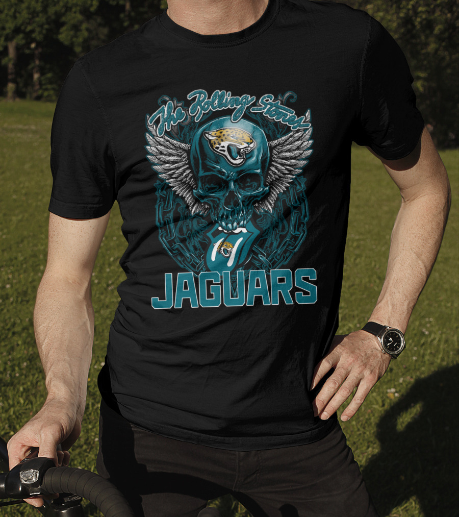 The Rolling Stones Jaguars Skull With Wings And Tongue T-Shirt