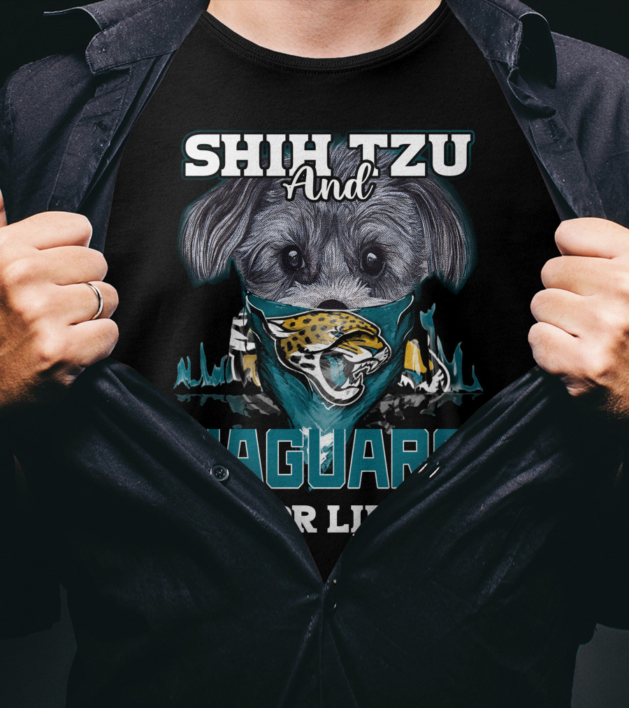 Shih Tzu And Jaguars For Life T-Shirt