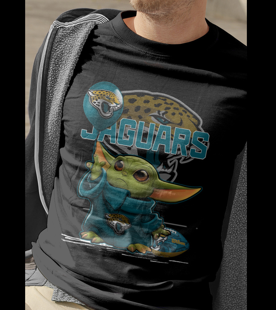 Jacksonville Jaguars Yoda Balloon Wilson Football T-Shirt