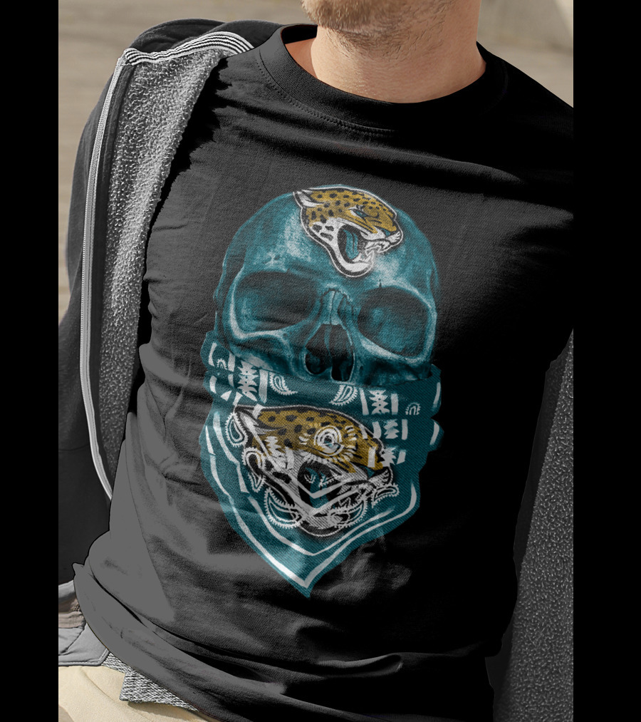 Skull Jacksonville Jaguars Bandana T-Shirt