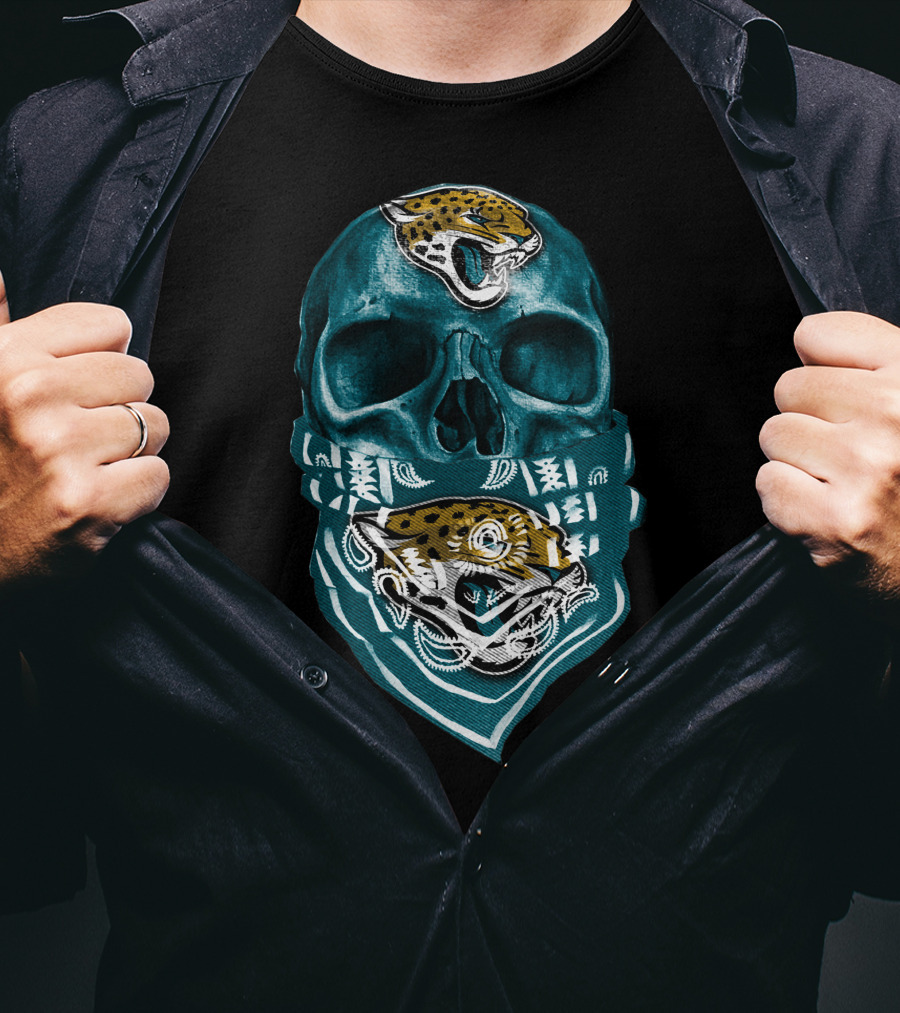 Skull Jacksonville Jaguars Bandana T-Shirt