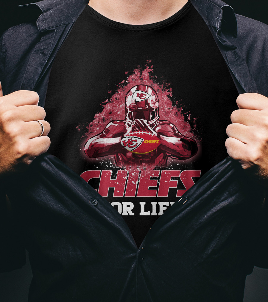 Chiefs For Life Kansas City Chiefs Football Player T-Shirt