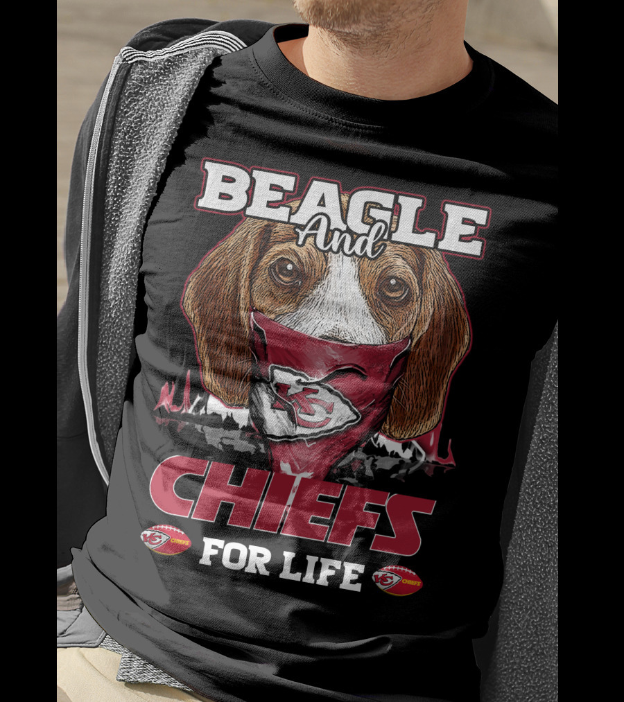 Beagle And Chiefs For Life Kansas City Chiefs T-Shirt