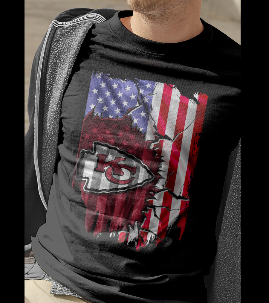 Kansas City Chiefs American Flag T-Shirt