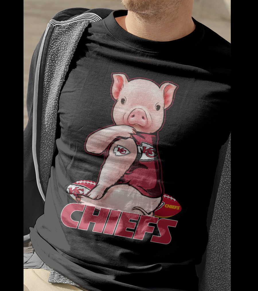 Kansas City Chiefs Pig Cute Mascot Fan T-Shirt