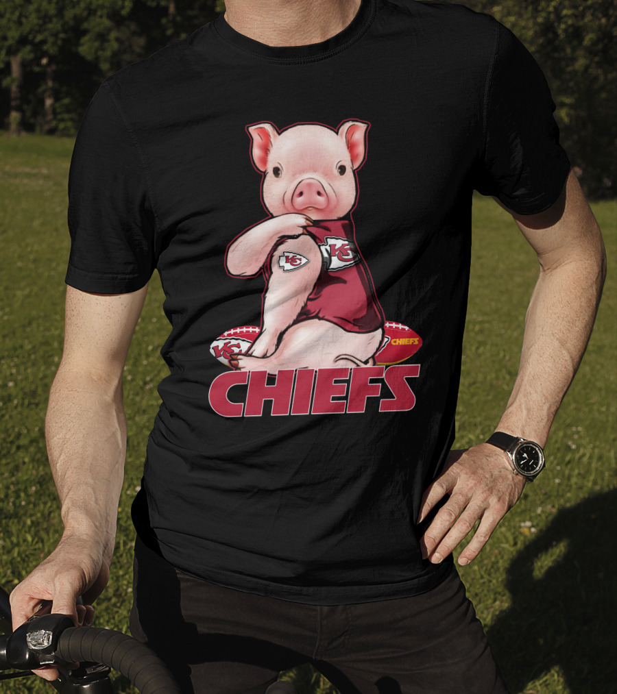 Kansas City Chiefs Pig Cute Mascot Fan T-Shirt
