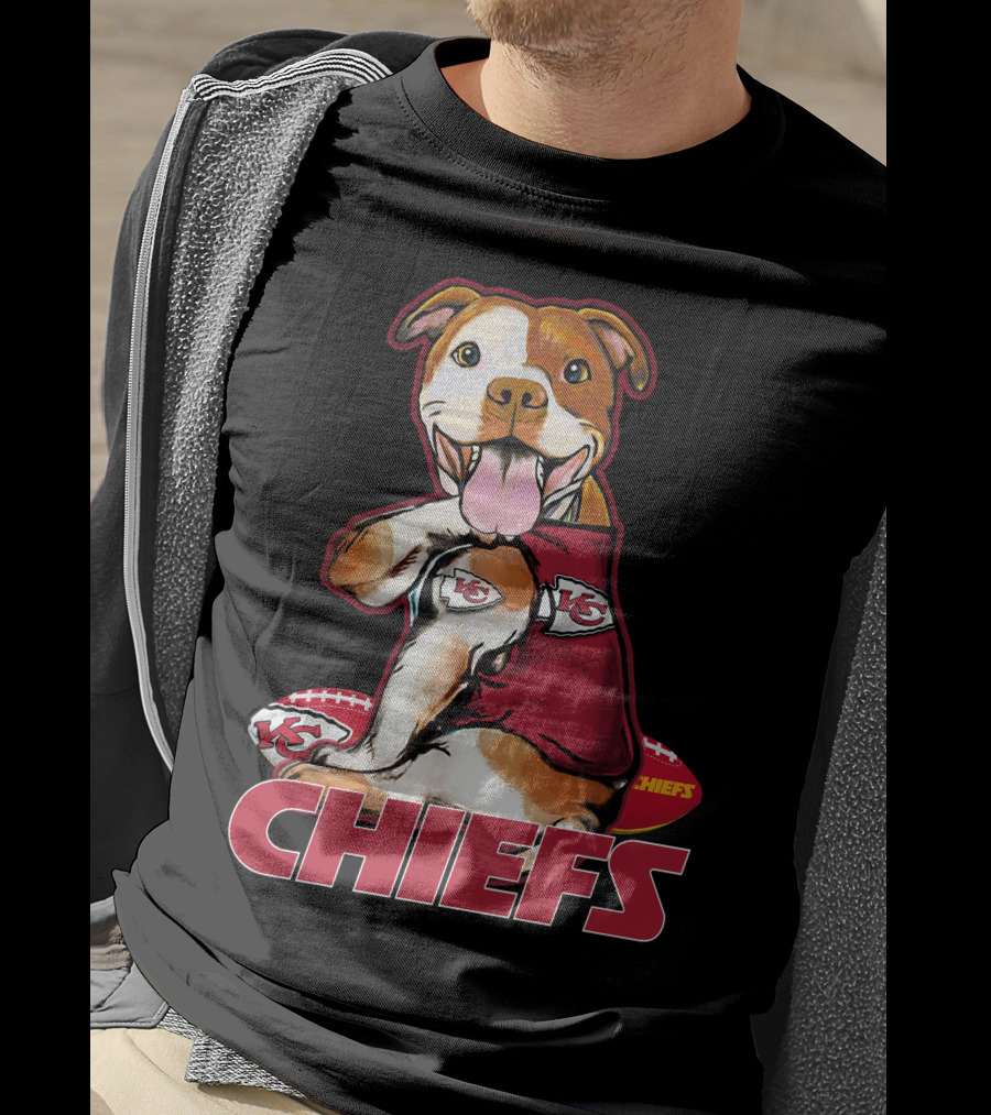 Kansas City Chiefs Pitbull Football Dog Chiefs T-Shirt