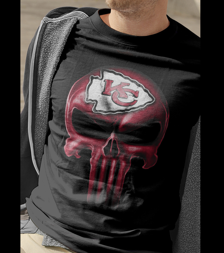 Kansas City Chiefs Skull T-Shirt