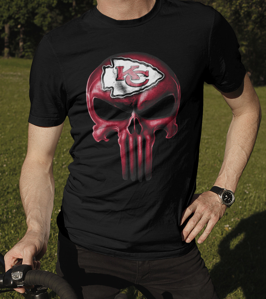 Kansas City Chiefs Skull T-Shirt