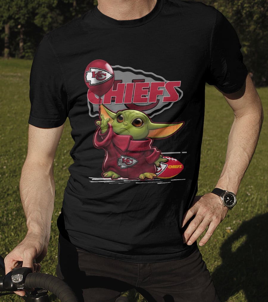 Kansas City Chiefs Yoda Football Fan Icon With Team T-Shirt