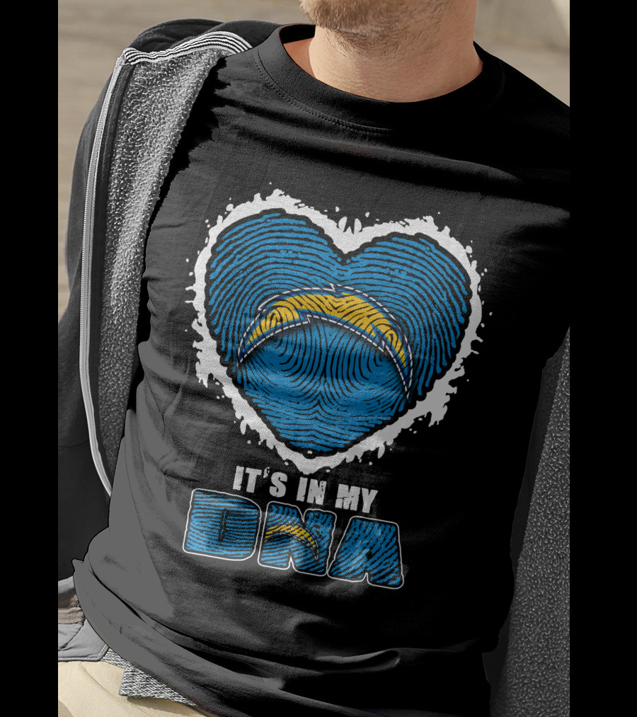 It's In My DNA Los Angeles Chargers Heartprint T-Shirt