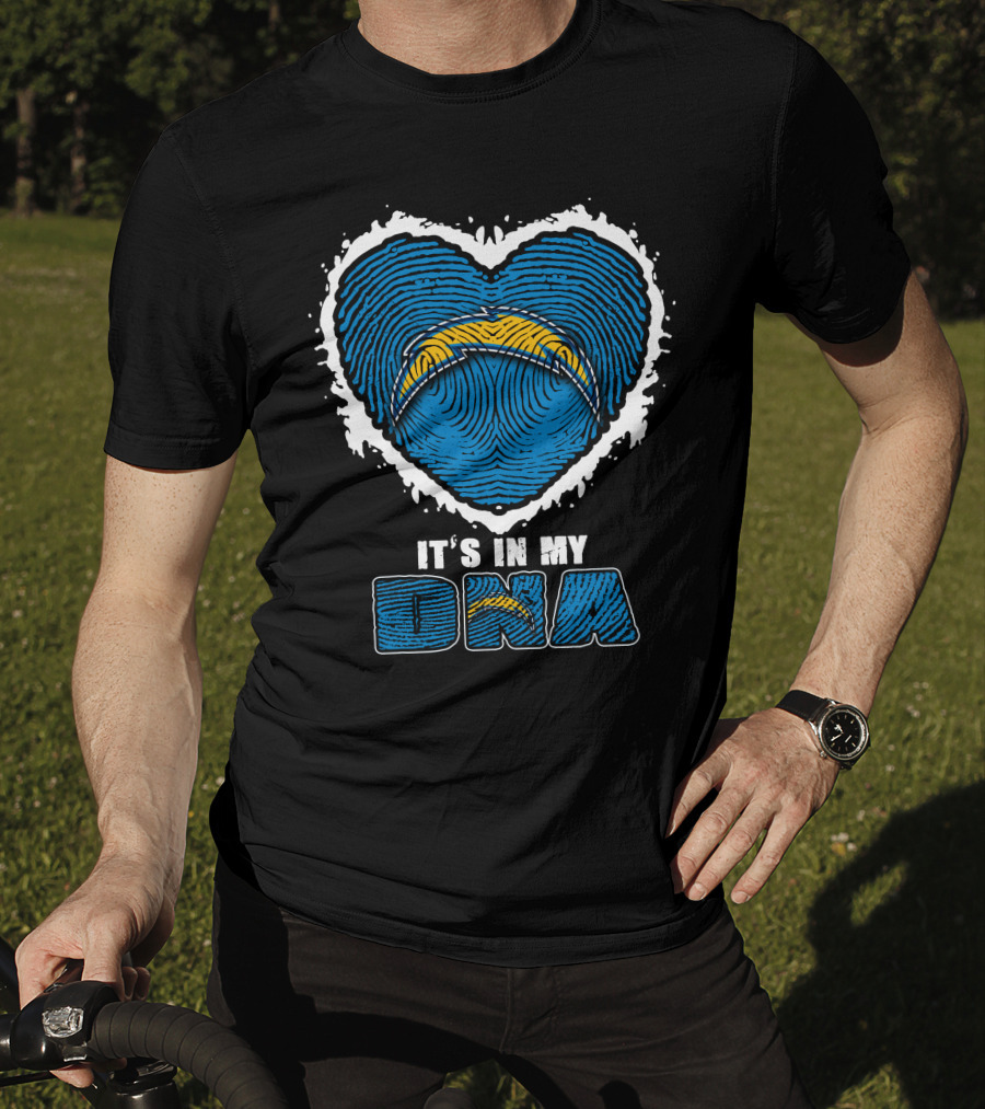 It's In My DNA Los Angeles Chargers Heartprint T-Shirt