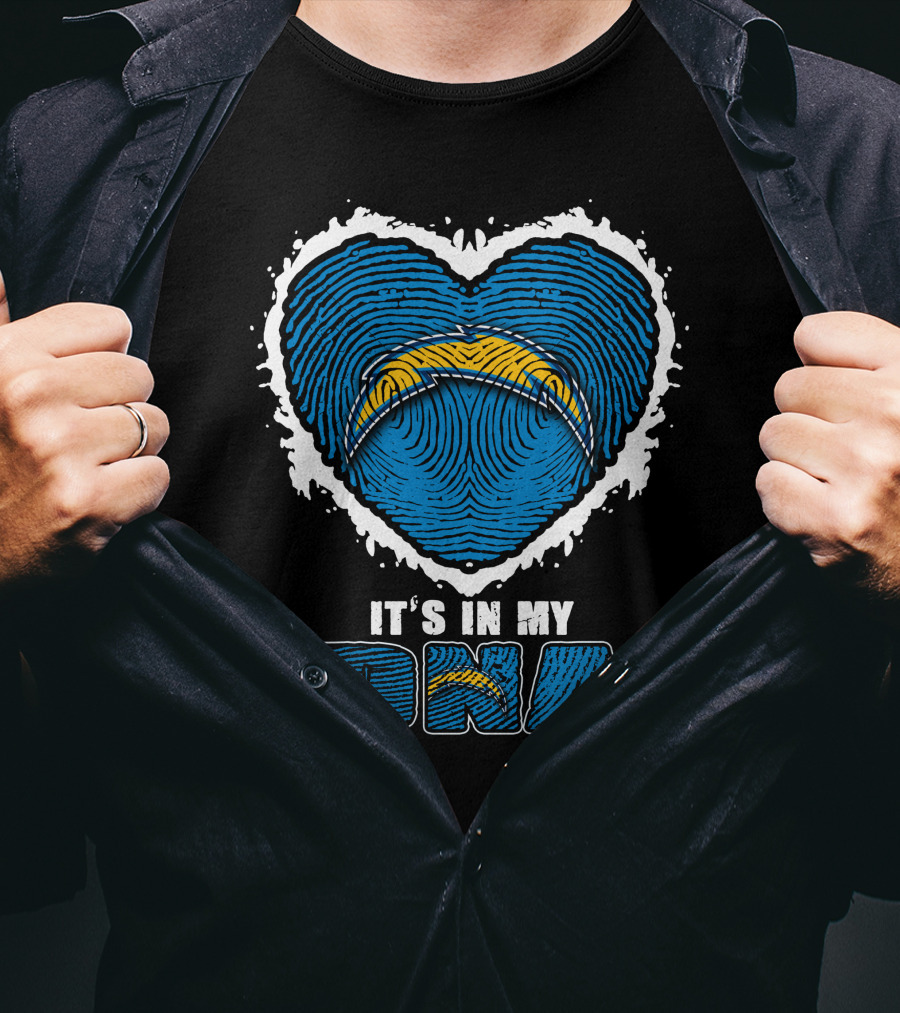 It's In My DNA Los Angeles Chargers Heartprint T-Shirt