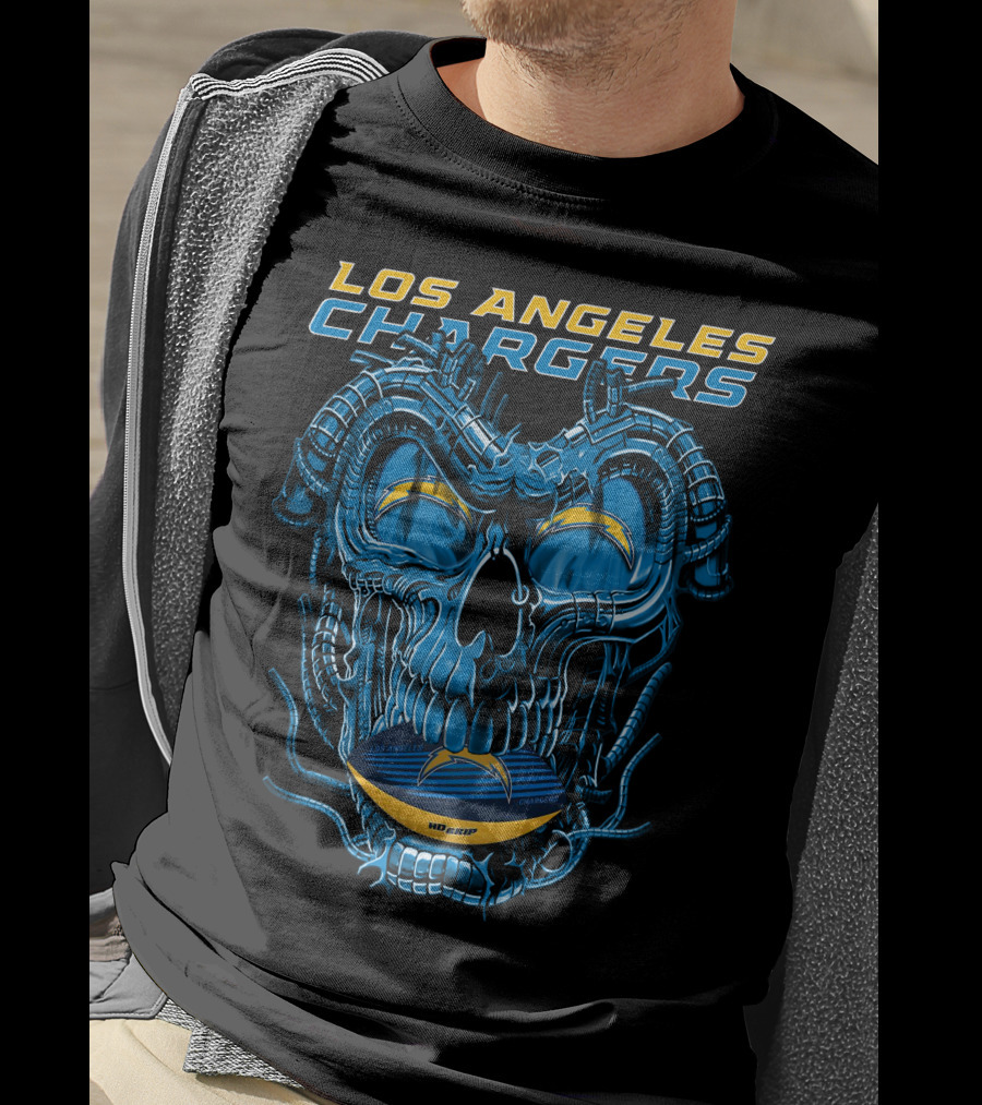 Los Angeles Chargers Dragonskull Official NFL Football T-Shirt