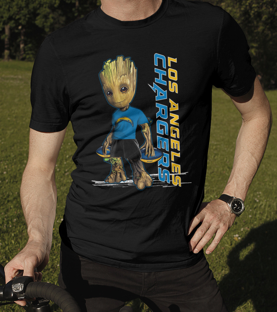 Groot Los Angeles Chargers Football Fan Character T-Shirt