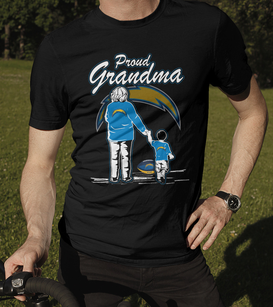 Proud Grandma Los Angeles Chargers Football Family T-Shirt