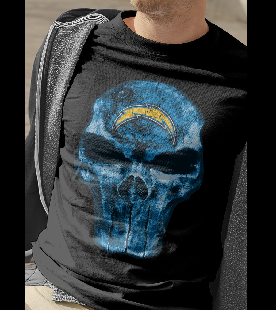 Los Angeles Chargers Skull Bolt T-Shirt