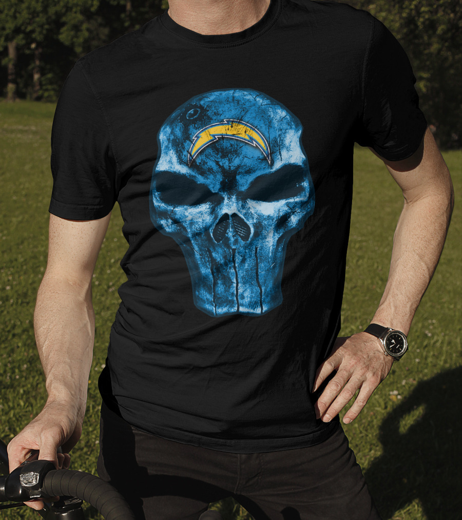 Los Angeles Chargers Skull Bolt T-Shirt