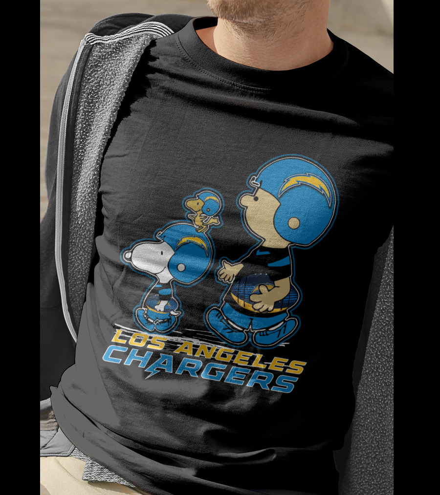 Snpfootball Los Angeles Chargers Peanuts Characters T-Shirt