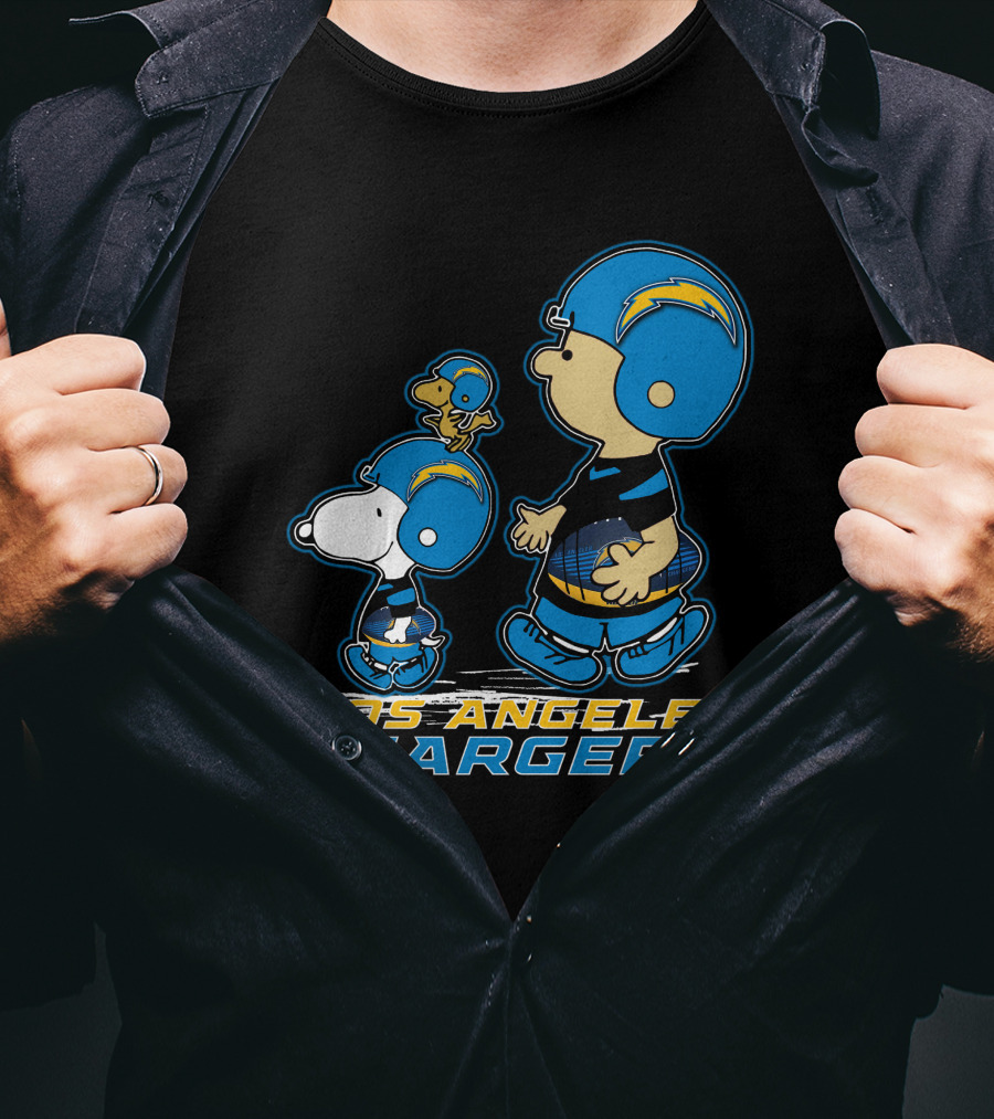 Snpfootball Los Angeles Chargers Peanuts Characters T-Shirt