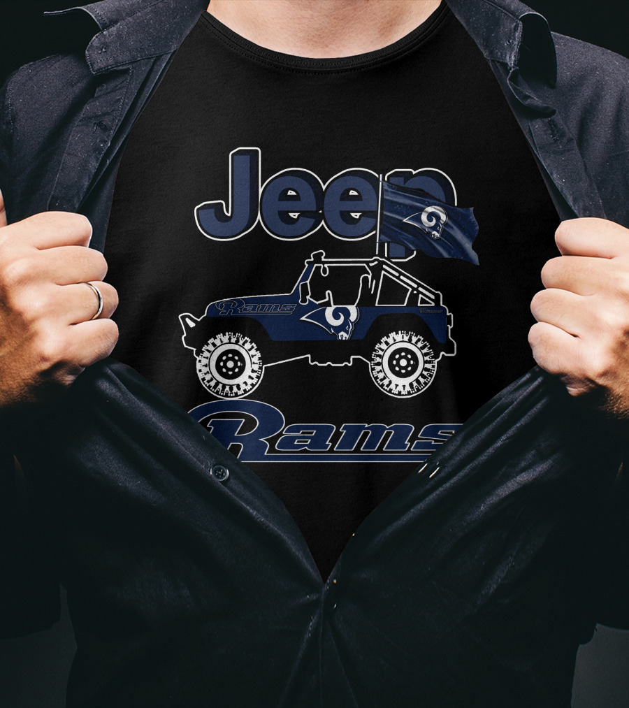 Jeep Los Angeles Rams Off-Road Adventure Fan Gear T-Shirt