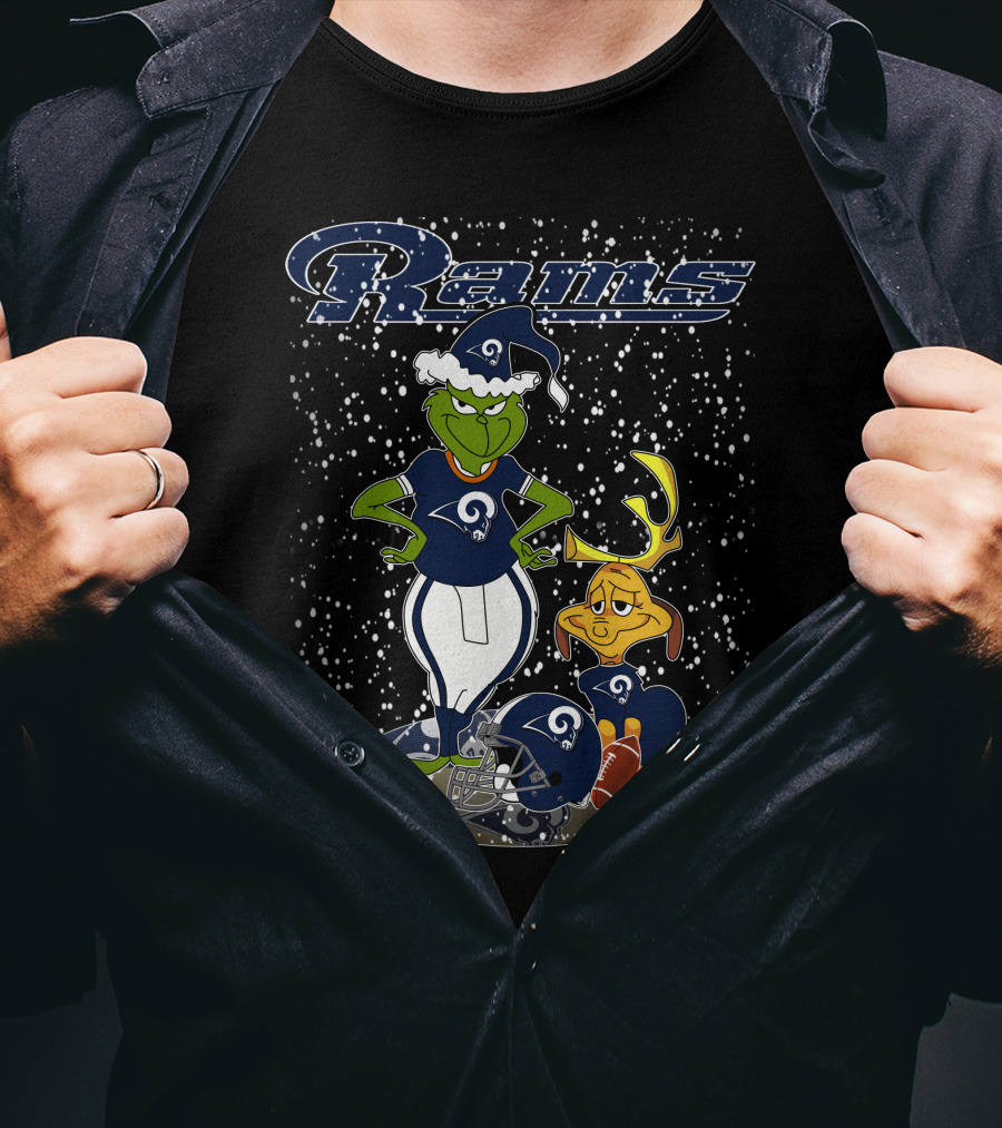 Rams Grinch Christmas Los Angeles Football Fan T-Shirt