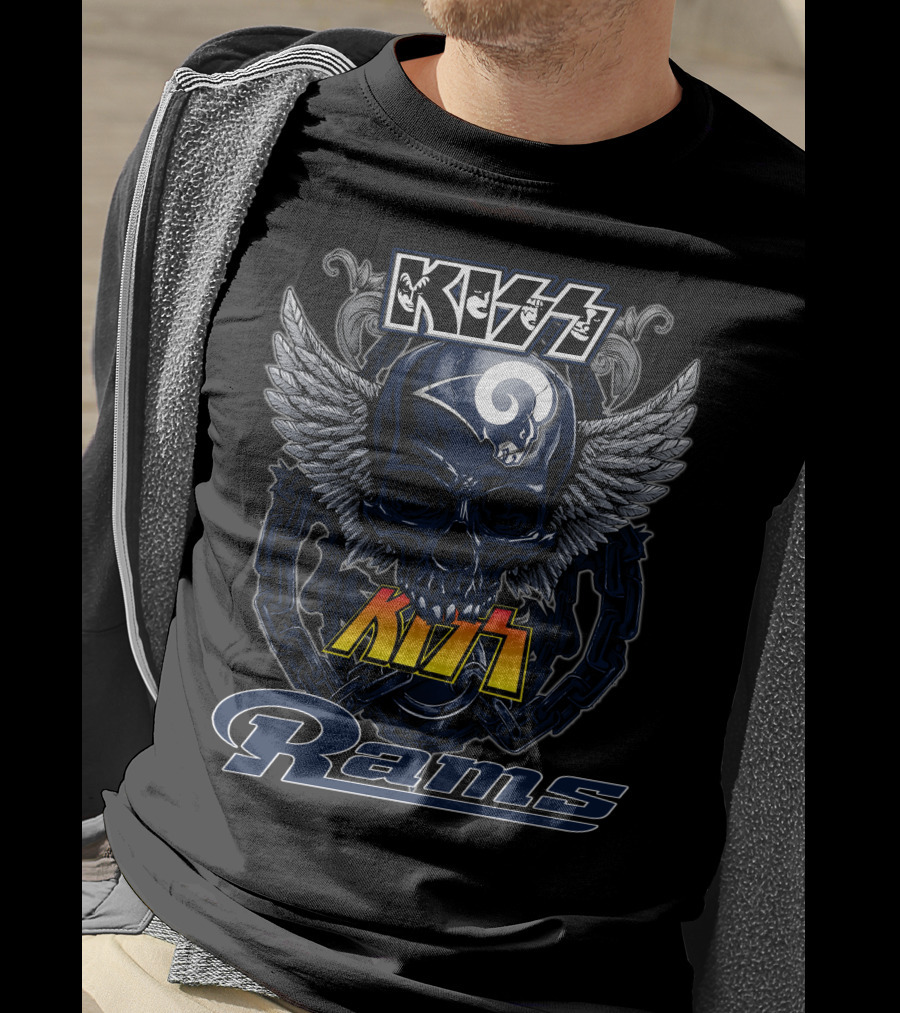 Kiss Rams Skull Wings T-Shirt