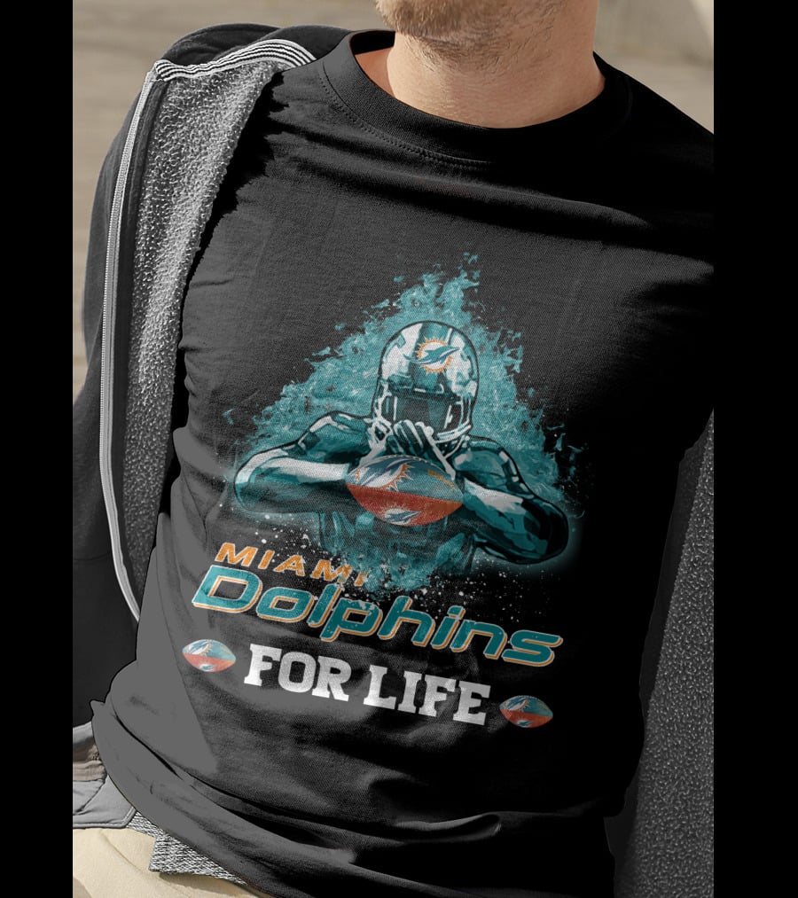 Miami Dolphins For Life Football T-Shirt
