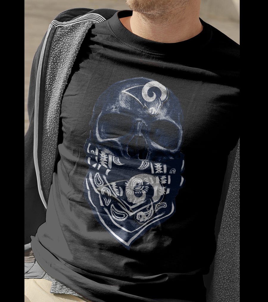 Los Angeles Rams Skull Bandana T-Shirt