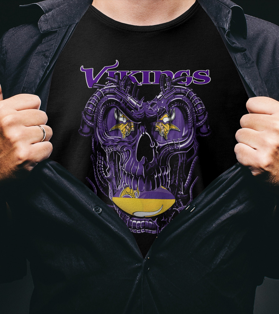Vikings Dragonskull Minnesota Football Iconic T-Shirt