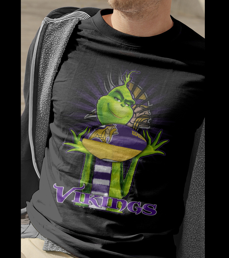 Grinch Vikings Football Minnesota Team Spirit T-Shirt