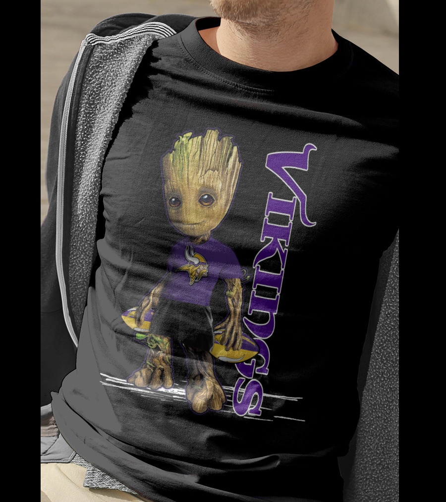 Groot Minnesota Vikings Logo Fan T-Shirt