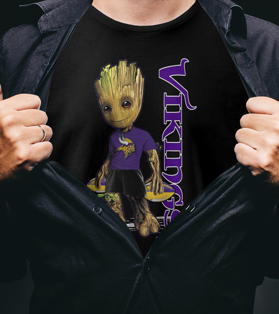 Groot Minnesota Vikings Logo Fan T-Shirt