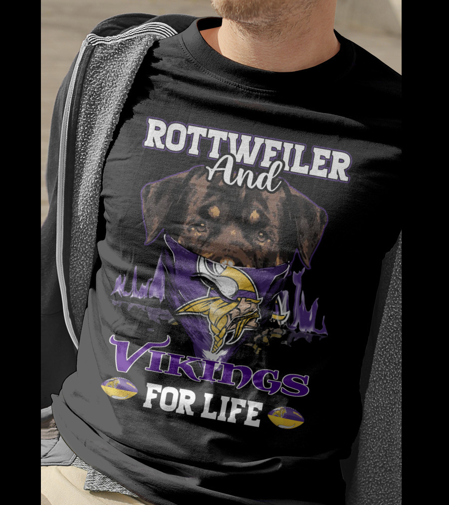 Rottweiler And Vikings For Life T-Shirt