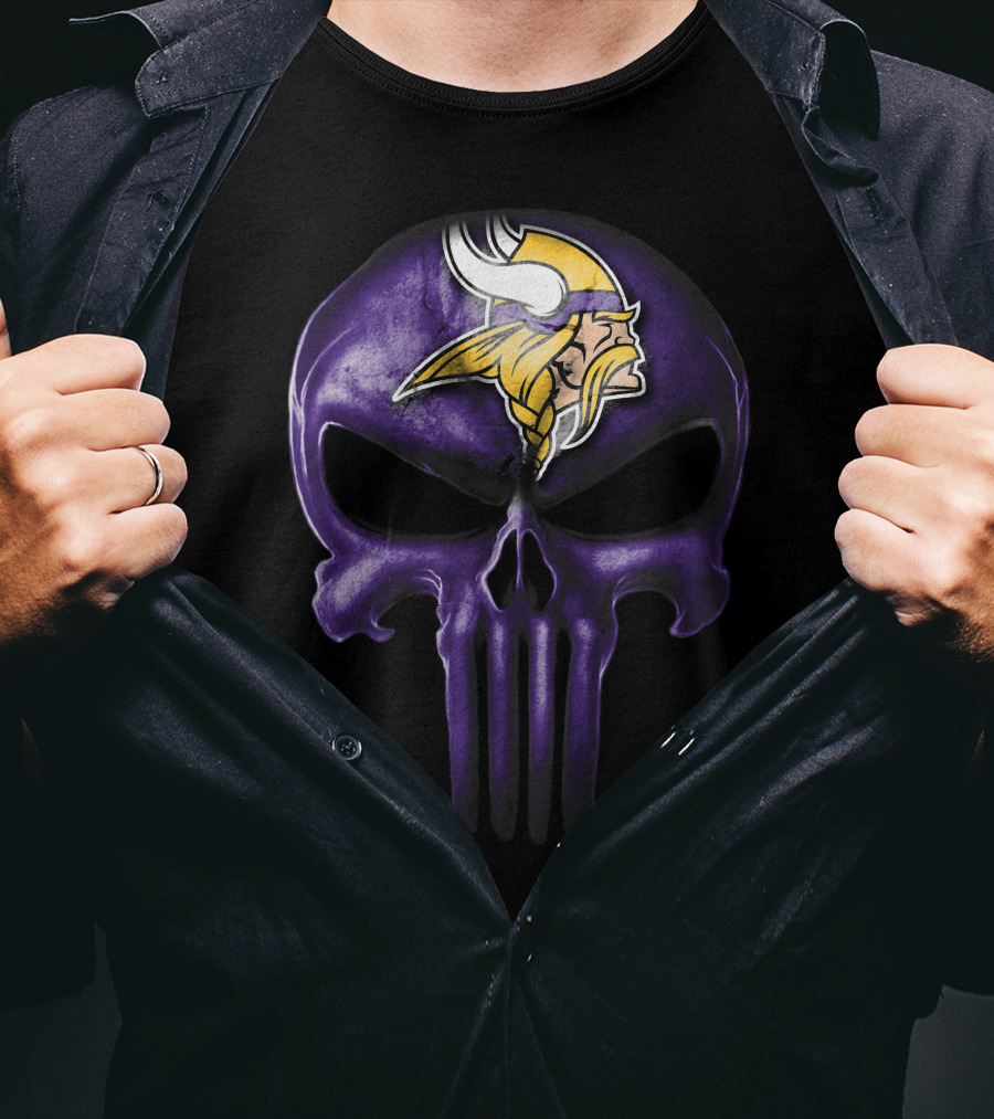 Skull Minnesota Vikings T-Shirt
