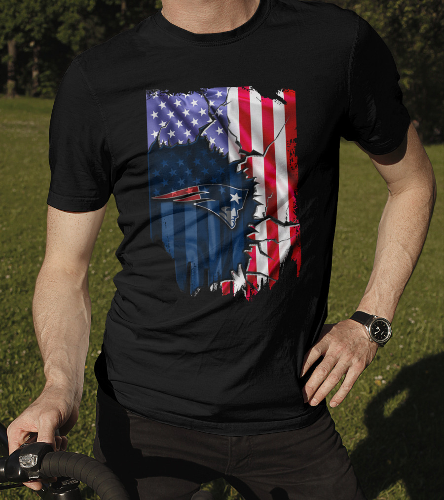 New England Patriots American Flag T-Shirt
