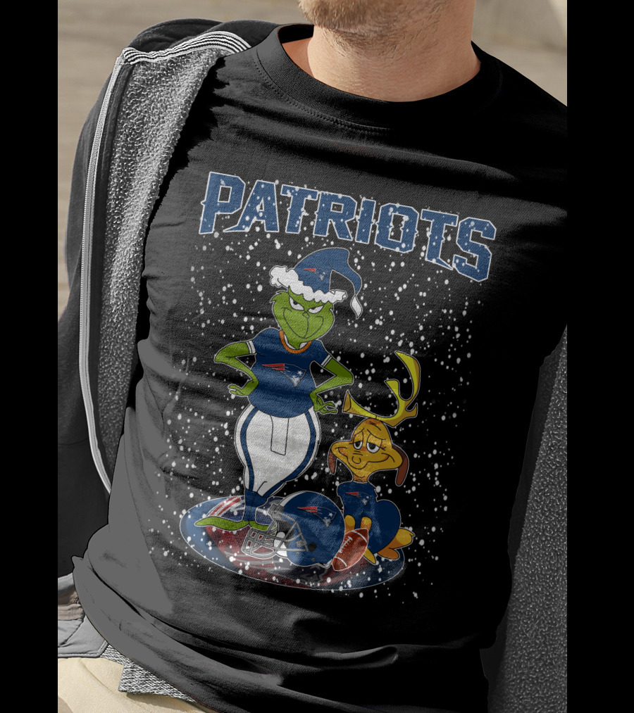 Patriots Grinchxmas New England Holiday Football Gear T-Shirt