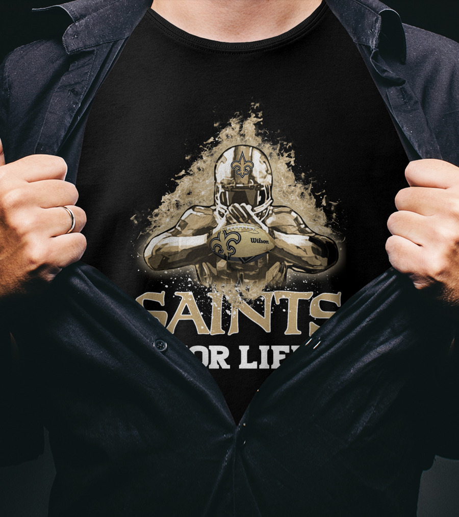 Saints For Life New Orleans Football T-Shirt